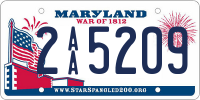 MD license plate 2AA5209