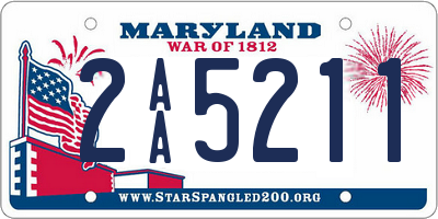 MD license plate 2AA5211