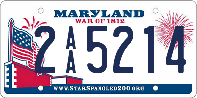 MD license plate 2AA5214