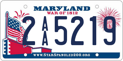 MD license plate 2AA5219