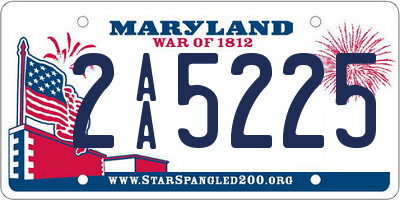 MD license plate 2AA5225