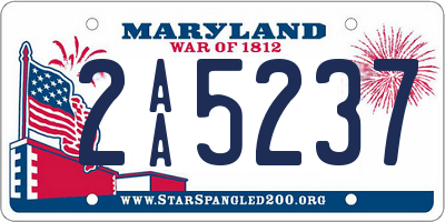 MD license plate 2AA5237