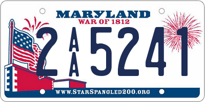 MD license plate 2AA5241