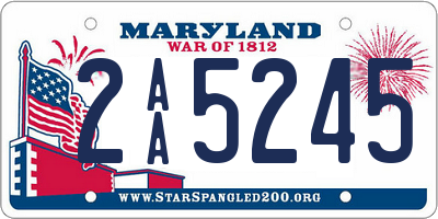 MD license plate 2AA5245