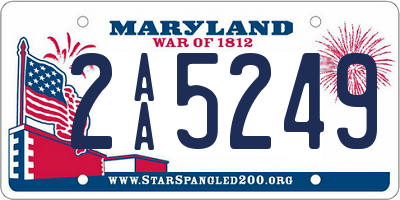 MD license plate 2AA5249