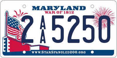 MD license plate 2AA5250