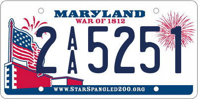 MD license plate 2AA5251