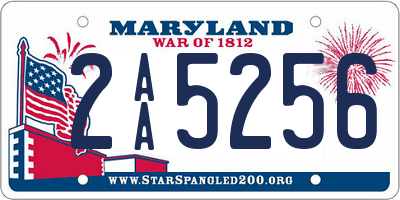 MD license plate 2AA5256