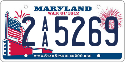 MD license plate 2AA5269