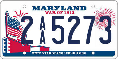 MD license plate 2AA5273