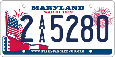 MD license plate 2AA5280