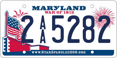 MD license plate 2AA5282