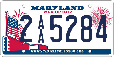 MD license plate 2AA5284