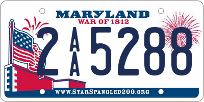 MD license plate 2AA5288