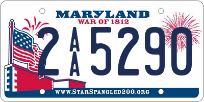 MD license plate 2AA5290
