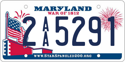 MD license plate 2AA5291