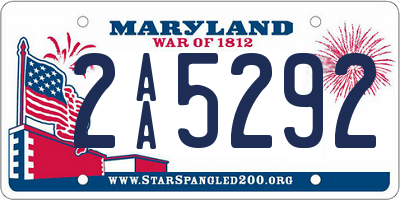 MD license plate 2AA5292