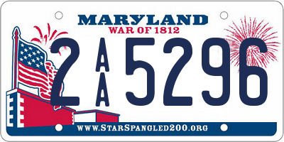 MD license plate 2AA5296