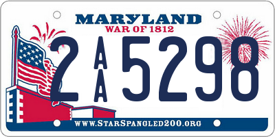 MD license plate 2AA5298