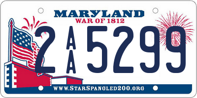 MD license plate 2AA5299