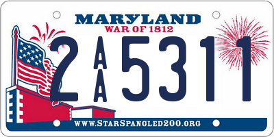 MD license plate 2AA5311