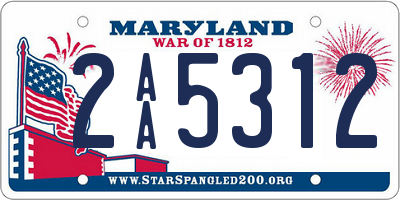 MD license plate 2AA5312