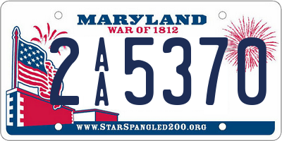 MD license plate 2AA5370