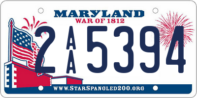 MD license plate 2AA5394