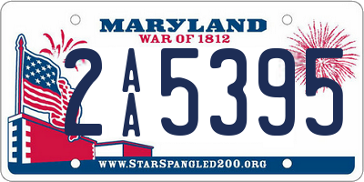 MD license plate 2AA5395