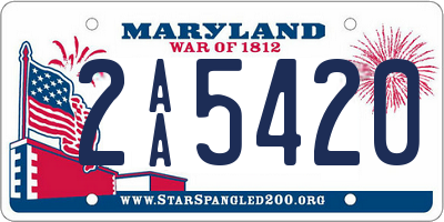 MD license plate 2AA5420