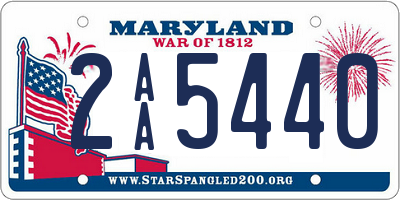 MD license plate 2AA5440