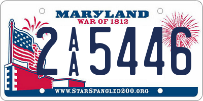 MD license plate 2AA5446