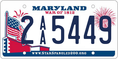 MD license plate 2AA5449