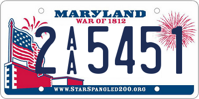 MD license plate 2AA5451