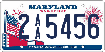 MD license plate 2AA5456