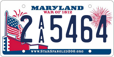 MD license plate 2AA5464