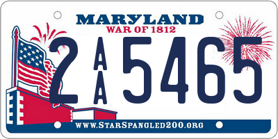 MD license plate 2AA5465