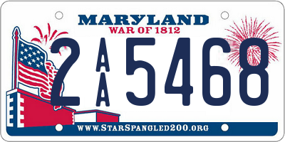 MD license plate 2AA5468