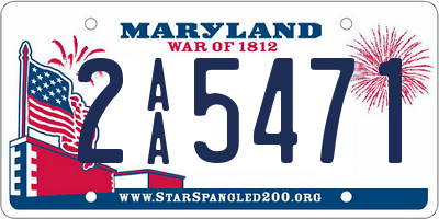 MD license plate 2AA5471