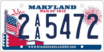 MD license plate 2AA5472