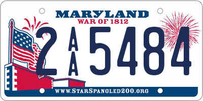 MD license plate 2AA5484