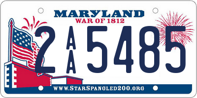 MD license plate 2AA5485