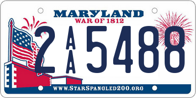 MD license plate 2AA5488