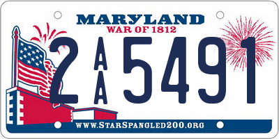 MD license plate 2AA5491