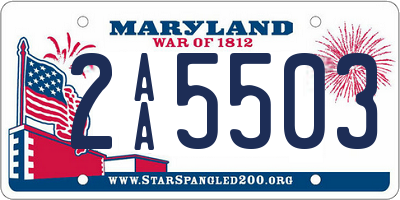 MD license plate 2AA5503