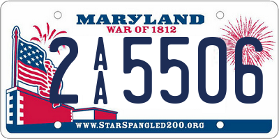 MD license plate 2AA5506