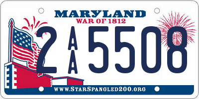 MD license plate 2AA5508