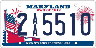 MD license plate 2AA5510
