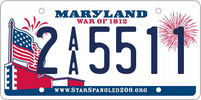 MD license plate 2AA5511