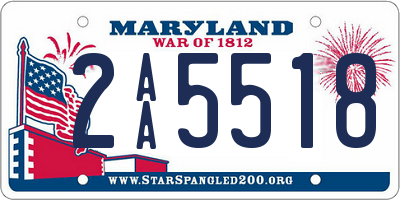 MD license plate 2AA5518